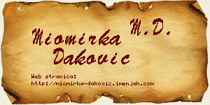 Miomirka Daković vizit kartica